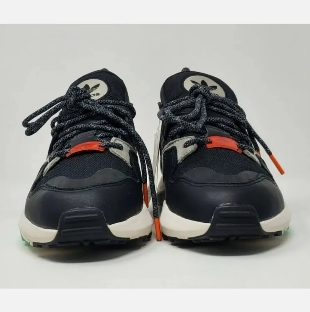 Adidas ZX Torison Men's Size 5 EE5553 Core Black Orange Bold Green Sneakers New